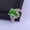 fine jewelry 925 silver inlaid natural jasper ring with two colors to choose from