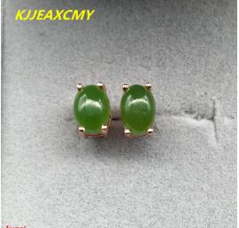 fine jewelry 925 silver inlaid with natural jasper nail Korean version of crystal earrings.