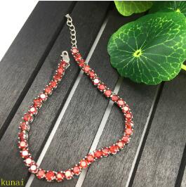 fine jewelry 925 silver pomegranate stone bracelet.