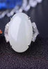 fine jewelry 925 sterling silver inlaid with natural hetian jade ring jewelry feather smooth curve