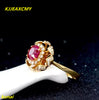 fine jewelry Natural ruby ring 925 silver women's ring is fashionable and elegant.
