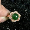 fine jewelry Pure silver inlaid with natural jasper ring jewelry.hjk