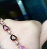 fine jewelry S925 pure silver bracelet natural blue water drop 6 gem female jewelry  .