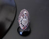 fine jewelry Sterling silver taiyin with mark - setting peacock ring with an opening ring to feed the lady exaggerat