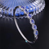 fine jewelry s925 Pure silver inlaid with natural stone tanzanite bracelet jewelry gem.
