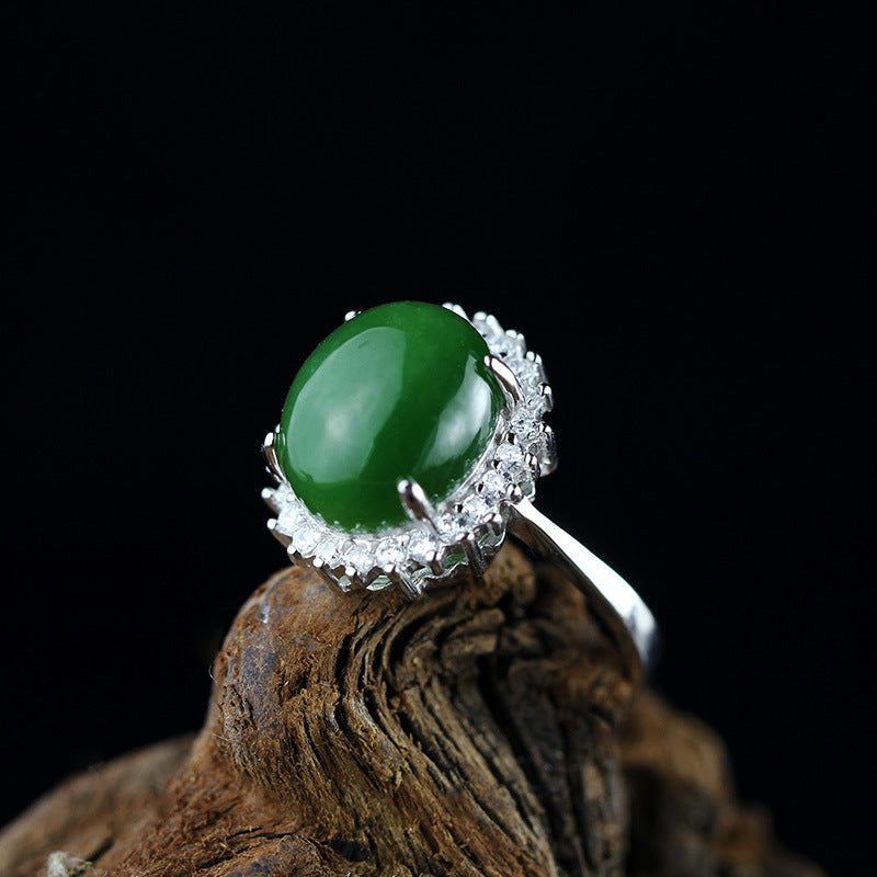 KJJEAXCMY's new summer ladies fashion, atmospheric elegance and Tian Biyu pierced S925 rings