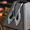 KJJEEAXCMY The new folk style elegant ladies butterfly flying green agate S925 Silver Earrings