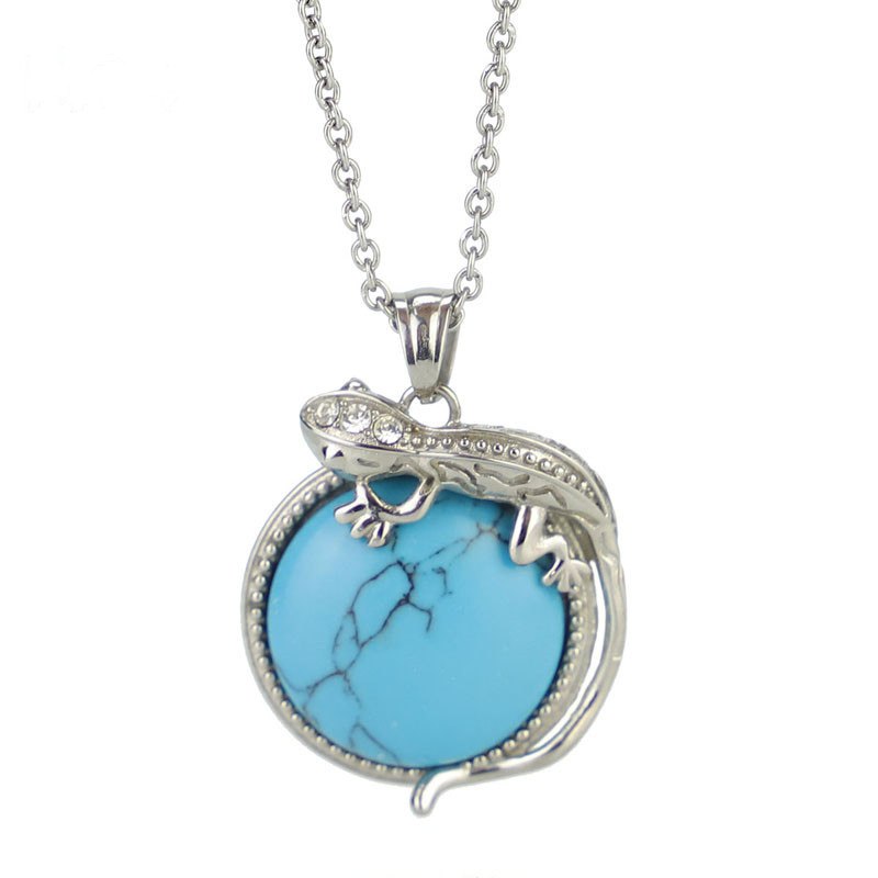 turquoises Necklaces pendants for women Classic Gecko Design neckless girl unique Fashion Jewelry Wholesale 2020
