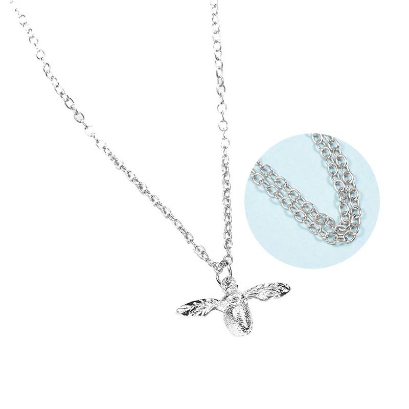 Fashion New High Quality Cute Bee Necklace Fine Jewelry Silver Gold Color Honey Bee Pendant Necklace For Women Popular