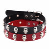 KMVEXO 16 Color Rock Punk Style Cosplay PU Leather Choker Necklace Spike Skeleton Torque Statement Necklace Chocker Neck Jewelry