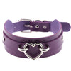KMVEXO 2021 Sexy Harajuku Handmade Choker Punk Leather Collar Heart Necklace Statement Neck Torques Club Party Gifts