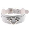 KMVEXO 2021 Sexy Harajuku Handmade Choker Punk Leather Collar Heart Necklace Statement Neck Torques Club Party Gifts
