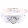 KMVEXO 2021 Sexy Harajuku Handmade Choker Punk Leather Collar Heart Necklace Statement Neck Torques Club Party Gifts