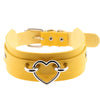 KMVEXO 2021 Sexy Harajuku Handmade Choker Punk Leather Collar Heart Necklace Statement Neck Torques Club Party Gifts