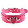 KMVEXO 2021 Sexy Harajuku Handmade Choker Punk Leather Collar Heart Necklace Statement Neck Torques Club Party Gifts