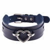 KMVEXO 2021 Sexy Harajuku Handmade Choker Punk Leather Collar Heart Necklace Statement Neck Torques Club Party Gifts