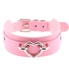 KMVEXO 2021 Sexy Harajuku Handmade Choker Punk Leather Collar Heart Necklace Statement Neck Torques Club Party Gifts