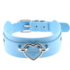 KMVEXO 2021 Sexy Harajuku Handmade Choker Punk Leather Collar Heart Necklace Statement Neck Torques Club Party Gifts