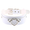 KMVEXO 2021 Sexy Harajuku Handmade Choker Punk Leather Collar Heart Necklace Statement Neck Torques Club Party Gifts