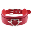 KMVEXO 2021 Sexy Harajuku Handmade Choker Punk Leather Collar Heart Necklace Statement Neck Torques Club Party Gifts