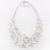 KMVEXO 2021   Jewelry Gold Color Multi Layer Chains Imitation Pearl Necklaces For Women Party Wedding Bride Necklace