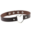 KMVEXO 2021 Punk Ladies Gothic Leather Anime Choker Necklace Heart Spike 4 Rivets Buckle Collar Necklaces&Pendants Collier Femme