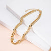 KMVEXO Punk Golden Chain Choker Necklace Jewelry for Women Hip Hop Big Thick Clavicle Chain Charm Necklace Party Jewelry