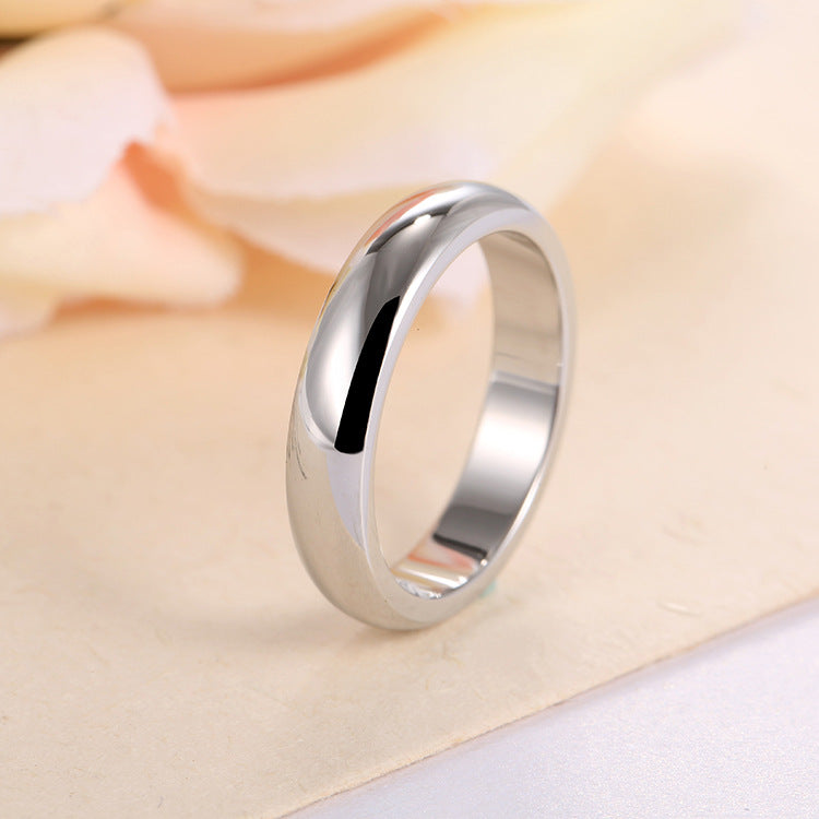 High quality Simple Round Men Rings female Rose Gold color wedding rings for women Lover's fashion Jewelry Gift