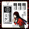 Kakegurui-collar con colgante de acrílico para Jabami Yumeko, joyería para disfraz
