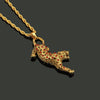 Karopel Hip-hop Leopard Pendant Necklace for Women Gold Suspension Crystal Necklace Jewelry Drop Shipping