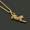 Karopel Hip-hop Leopard Pendant Necklace for Women Gold Suspension Crystal Necklace Jewelry Drop Shipping