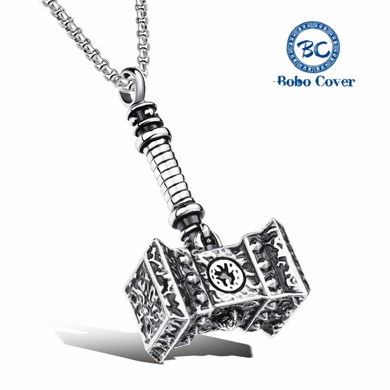 Keel chain pendant Men's Necklace Superhero Film Thor Hammer Titanium steel Choker Boyfriend Gifts Jewelry Accessories