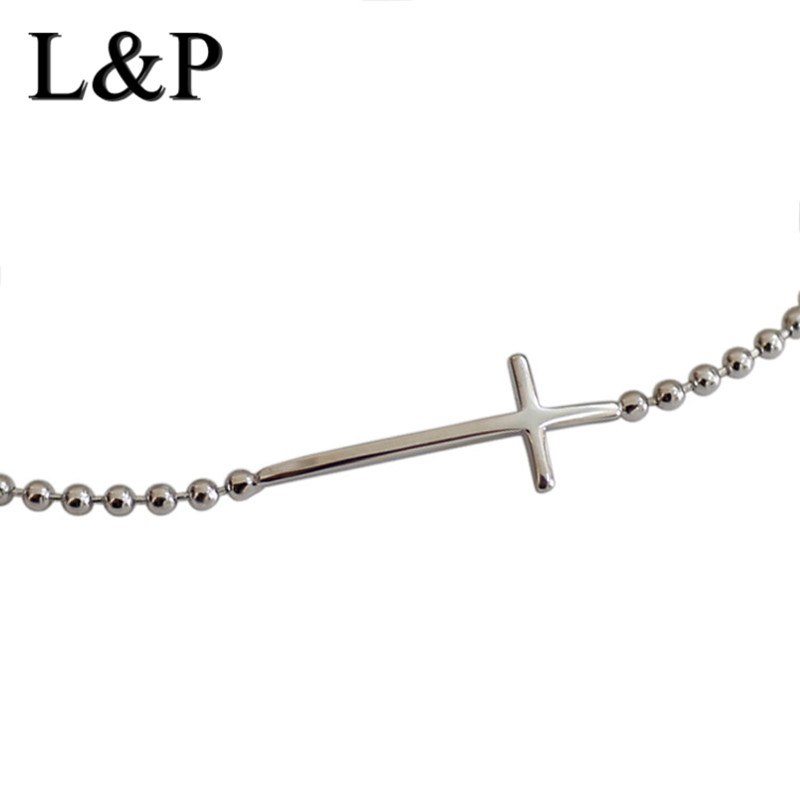 Kehribar Armbanden Voor Vrouwen Genuine Real 925 Cross Bracelets & Bangles For Jewelry Size Adjustable Punk Chain Bracelet