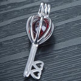 Key Pendant Silver 925 Jewelry Necklaces & Pendants For Garnet Natural Stone Couple Heart Necklace Women 11x33mm