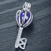 Key Pendant Silver 925 Jewelry Necklaces & Pendants For Garnet Natural Stone Couple Heart Necklace Women 11x33mm