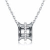 Ki necklace of N0047B,the luckly reel-3 pendant in 925 silver, Top AAA zirconia, fashion style for young woman, party or gifts