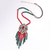 Kinel Bohemia Tassel Pendant Necklace For Women Antique Gold Ethnic Style With Stone Suspensions Long Necklace Vintage Jewerly