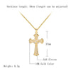 Kinel Pendant Retro Jewelry Exquisite Cross Shape Copper Inlaid Zircon Party Decoration Chain Length 58CM