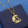 King of Qatar Pendant Necklaces for Women Men Girl Gold Color Jewelry Friends Gifts