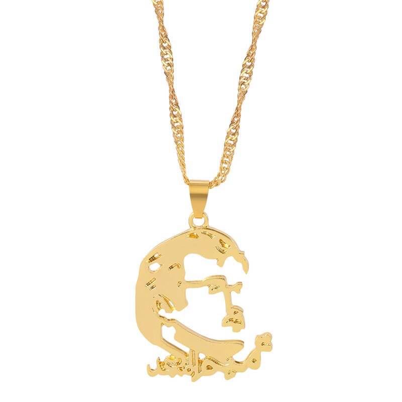 King of Qatar Pendant Necklaces for Women Men Girl Gold Color Jewelry Friends Gifts