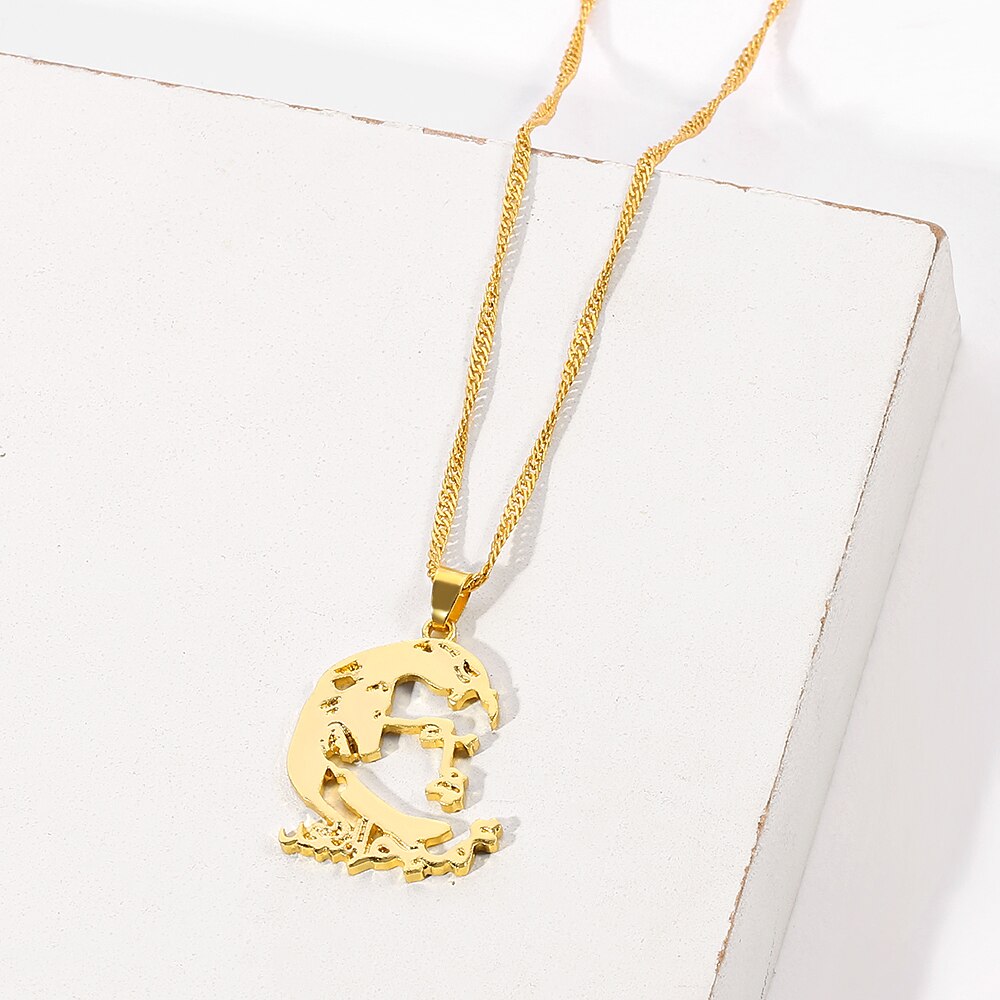 King of Qatar Pendant Necklaces for Women Men Girl Gold Color Jewelry Friends Gifts