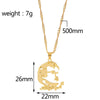 King of Qatar Pendant Necklaces for Women Men Girl Gold Color Jewelry Friends Gifts