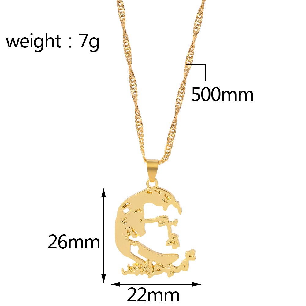 King of Qatar Pendant Necklaces for Women Men Girl Gold Color Jewelry Friends Gifts