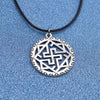 Kinitial 1Pcs Valkyrie Slavic Pendant Necklace Viking Odin Thor Runes Warrior Charm Leather Chain Necklace for Women collares