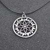 Kinitial Antique Nordic Slavic Pendant Alatyr shield solar circle Alatir protection amulets rope chain sun lace necklace Jewelry