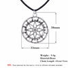 Kinitial Antique Nordic Slavic Pendant Alatyr shield solar circle Alatir protection amulets rope chain sun lace necklace Jewelry