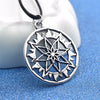 Kinitial Antique Nordic Slavic Pendant Alatyr shield solar circle Alatir protection amulets rope chain sun lace necklace Jewelry