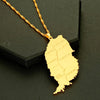 Kinitial Grenada Island Design Map Necklaces Man Punk Map Necklace Jewelry Copper Maps Pendant Necklace