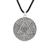 Kinitial Vintage Masonic Pyramid Eye Pendent Necklace for Men Women Retro Daily Geometirc Jewelry Knight Templar Symbol Gift