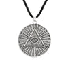 Kinitial Vintage Valknut Amulet Pendant Necklace For Women Scandinavian Wolves Elder Futhark Runes Viking Men Triangle Jewelry